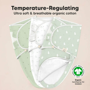 Keababies 1pc Soothe Zippy Swaddle Wraps - Bunnies (0-3M)
