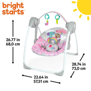 Bright Starts Pink Paradise Portable Swing