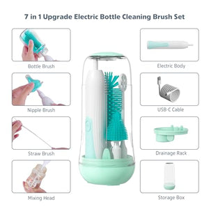 MomMed - Electric Bottle Brush Cleaner Set - Green