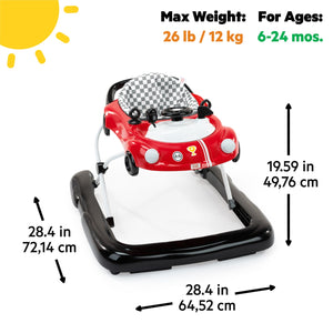 Bright Starts Little Speedster 3-in-1 Car Walker - Red Racer