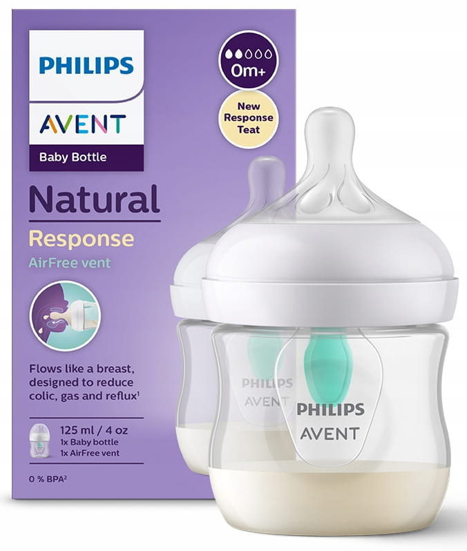 Philips Avent Single Natural Response Feeding Bottles with AirFree Vent