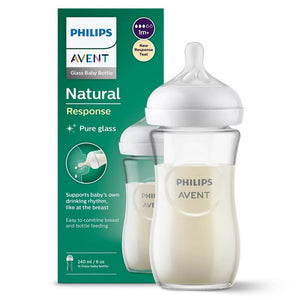 Philips Avent Single GLASS Natural Response Feeding Bottles