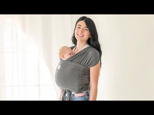 Video laden en afspelen in Gallery-weergave, Keababies D-Lite Baby Wrap Carrier - Trendy Black
