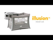 Load and play video in Gallery viewer, Joie Illusion Travel Cot - Nickel
