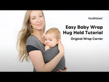 Video laden en afspelen in Gallery-weergave, Keababies Wrap Carrier - Classic Gray
