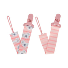 Load image into Gallery viewer, Buba 2pk Pink Pacifier Clips (3M+)
