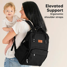 Load image into Gallery viewer, KeaBabies Original Diaper Backpack - Trendy Black
