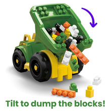 Afbeelding in Gallery-weergave laden, MEGA BLOKS Building Toy Blocks John Deere Dump Truck (25 Pieces) For Toddler
