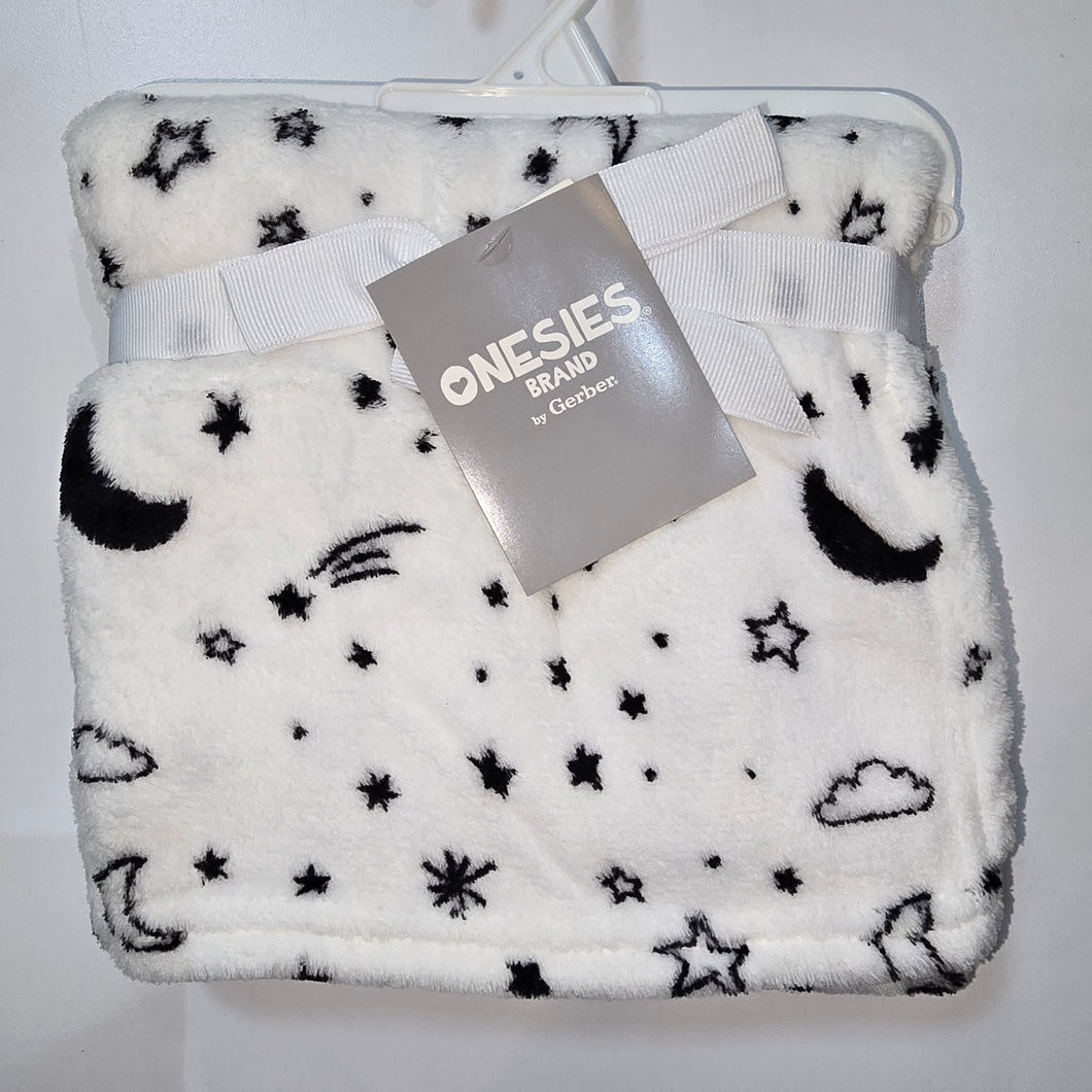 Onesies Black & White Plush Blanket