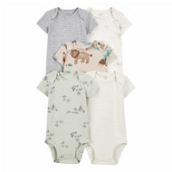Carter's 5pc Baby Boy Animal Print Bodysuit Set
