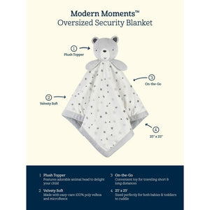 Just Born XL Security Blanket- Blue Bear