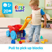 Load image into Gallery viewer, MEGA BLOKS First Builders Block Scooping Wagon With Storage (20 Pieces) For Toddlers
