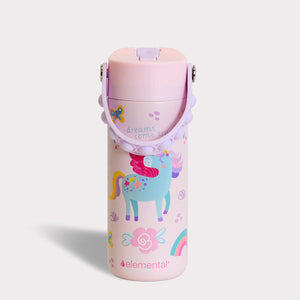 Elemental Core 530ml Pop-it Bottle - Unicorn Rainbow
