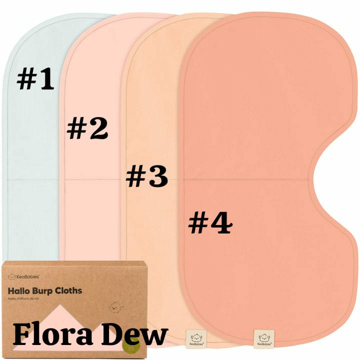 Keababies 1pc Hallo Burp Cloths (Flora Dew)
