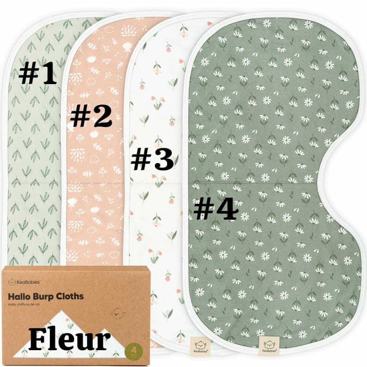 Keababies 1pc Hallo Burp Cloths (Fleur)