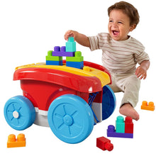 Load image into Gallery viewer, MEGA BLOKS First Builders Block Scooping Wagon With Storage (20 Pieces) For Toddlers
