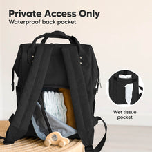 Load image into Gallery viewer, KeaBabies Original Diaper Backpack - Trendy Black
