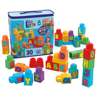 MEGA Bloks ABC Building Bag Block Toy With Storage (30 Pieces) For Toddler