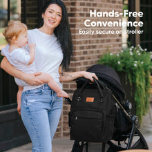 Load image into Gallery viewer, KeaBabies Original Diaper Backpack - Trendy Black
