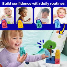 Cargar imagen en el visor de la galería, MEGA Bloks Rise &amp; Snooze Night Light Sensory Block Toy (30 Pieces) For Toddler
