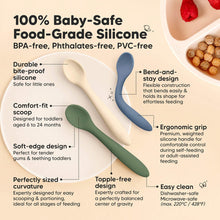 Load image into Gallery viewer, Keababies 3pk Prep Baby Spoons - Slate
