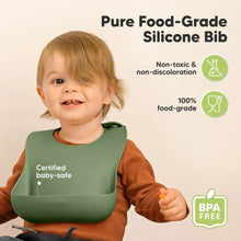 Load image into Gallery viewer, Keababies 1pc Silicone Bib - Slate
