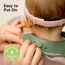 Load image into Gallery viewer, Keababies 1pc Silicone Bib - Slate

