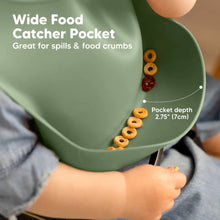 Load image into Gallery viewer, Keababies 1pc Silicone Bib - Slate
