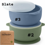 Keababies 1pc Prep Silicone Suction Bowls (Slate)