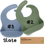 Keababies 1pc Silicone Bib - Slate