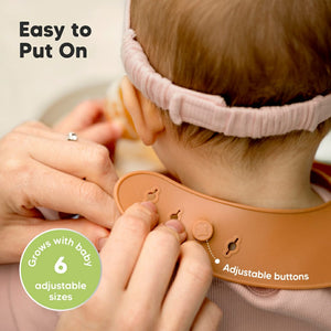 Keababies 1pc Silicone Bib - Terra Cotta