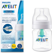 Afbeelding in Gallery-weergave laden, Avent Anti-Colic Single Feeding Bottle with AirFree Vent 125ml / 4oz
