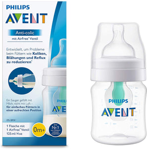 Avent Anti-Colic Single Feeding Bottle with AirFree Vent 125ml / 4oz