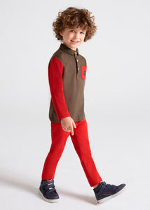 Mayoral Kid Boy Red 5-pocket Slim Fit Pants