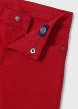 Cargar imagen en el visor de la galería, Mayoral Kid Boy Red 5-pocket Slim Fit Pants
