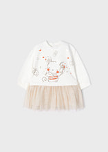 Load image into Gallery viewer, Mayoral Baby Girl Gold Mouse Long sleeve Tutu Dress
