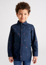 Load image into Gallery viewer, Mayoral Kid Boy Navy Slim Fit Long sleeve Shirt
