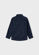Load image into Gallery viewer, Mayoral Kid Boy Navy Slim Fit Long sleeve Shirt
