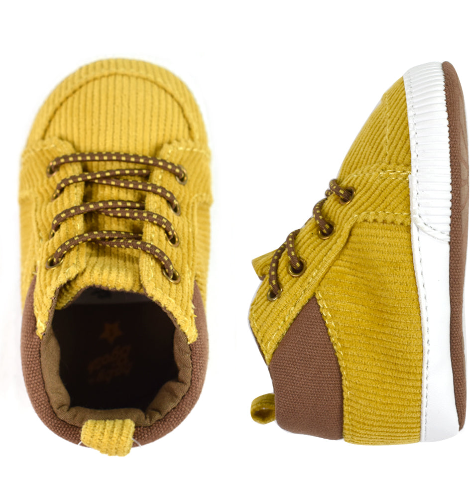 OshKosh Baby Boys Yellow Sneakers Crib Shoes