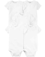 Carter's 5pc Baby Boy White Bodysuit Set