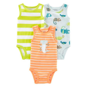 Carter's 3pc Baby Boy Assorted Color and Pattern Tank Bodysuit Set