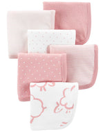 Carter's Baby Girl Pink Lamb Washcloths