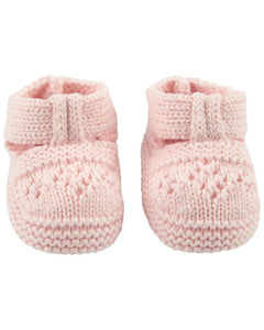 Carter's Keepsake Knitted Crochet Pink Socks