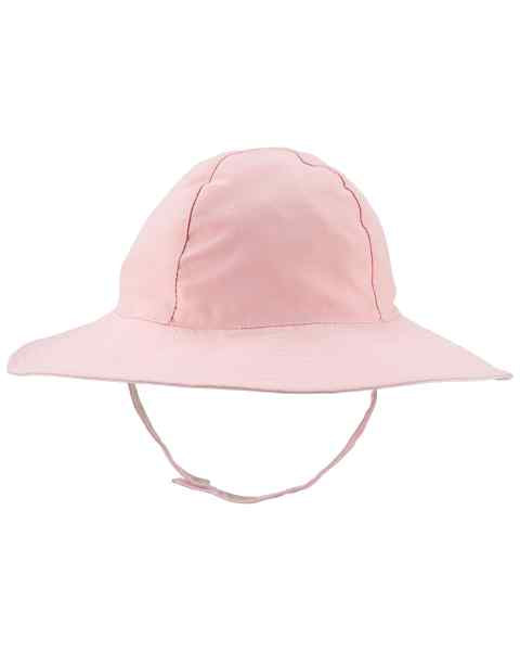Carter's Baby Girl White Pink Reversible Sun Hat