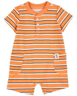 Carter's Baby Boy Orange Striped Romper