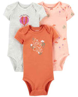 Carter's 3pc Baby Girl Multi Color Very Cute Bodysuit Set