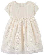 Carter's Baby Girl Ivory Glitter Dress