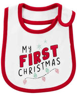 Carter's Baby Neutral Bibs - Red My First Christmas