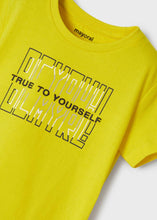 Load image into Gallery viewer, Mayoral Toddler Boy Yellow True To Yourself Tee
