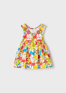 Mayoral Baby Girl Tangerine Multicolor Wild Knit Dress